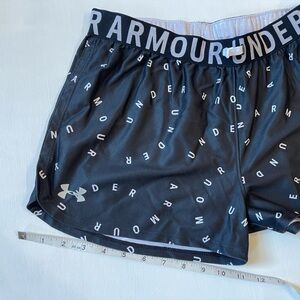 Under Armour Black and White Logo Shorts